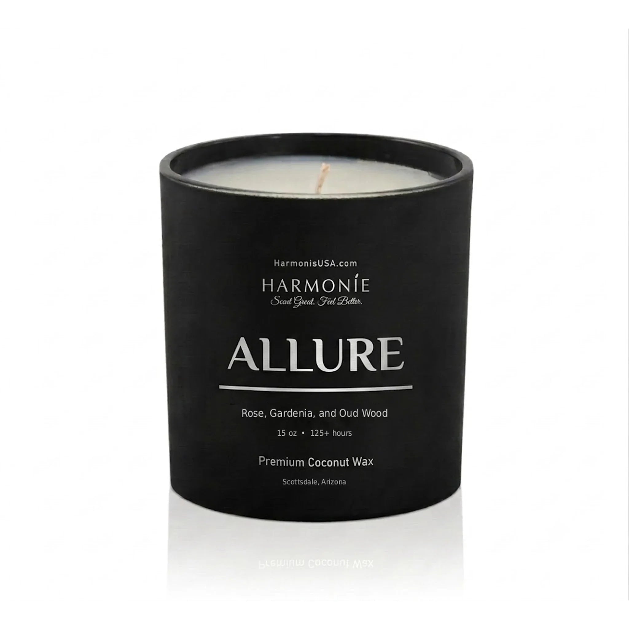 Harmonie Gardenia candle collection featuring Affection and Allure floral candles