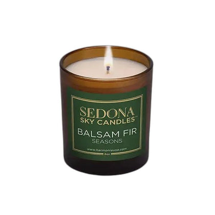 Balsam Fir Pine Candle on clean white background