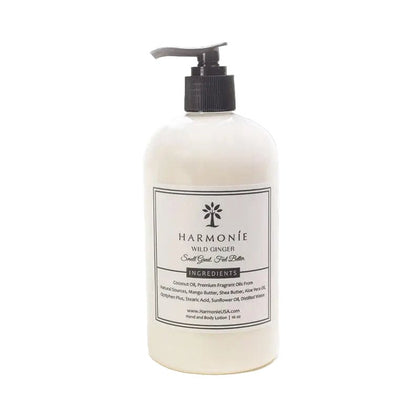 Wild Ginger Body Lotion 16oz - Invigorating Water-Based Moisturizer | Harmonie