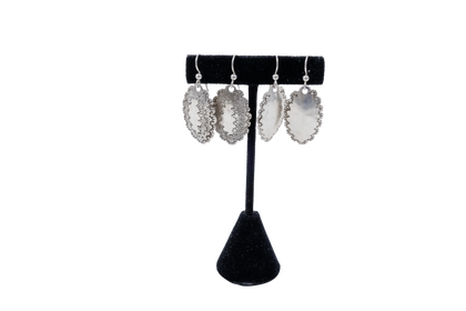 Hand Hammered Silver Earrings - Harmonie Home & Body