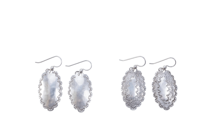 Hand Hammered Silver Earrings - Harmonie Home & Body