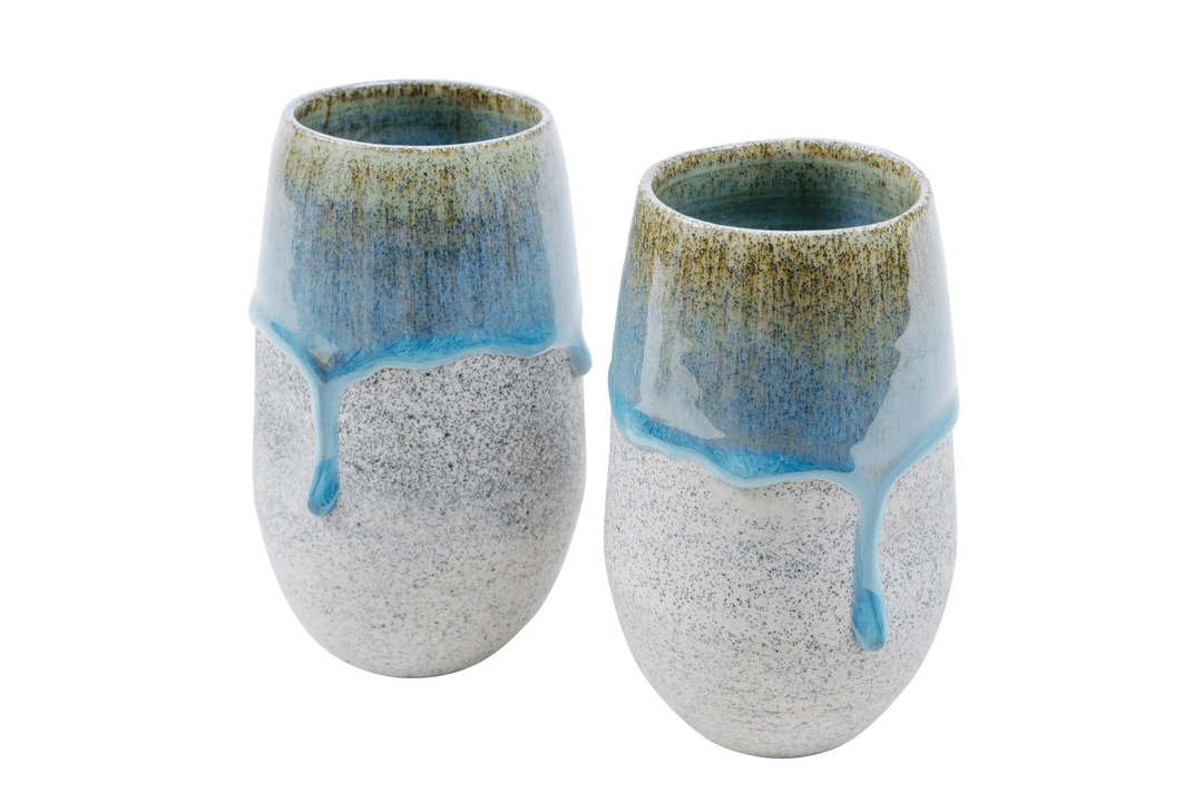 Blue Series Dragonfruit Ceramics Decanter and Goblets - Harmonie Home & Body
