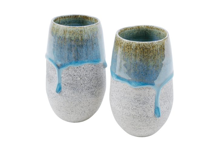 Blue Series Dragonfruit Ceramics Decanter and Goblets - Harmonie Home & Body