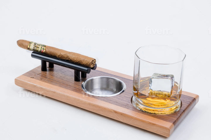 Cocktail & Cigar Tray - Handcrafted Luxury Bar | Harmonie Harmonie Home & Body