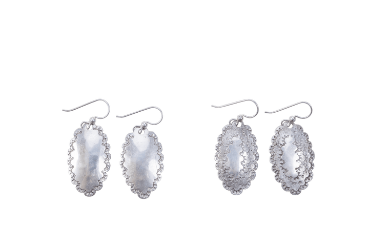 Hand Hammered Silver Earrings - Harmonie Home & Body