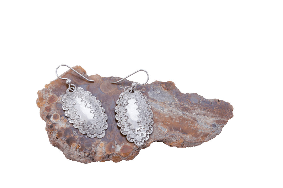 Hand Hammered Silver Earrings - Harmonie Home & Body