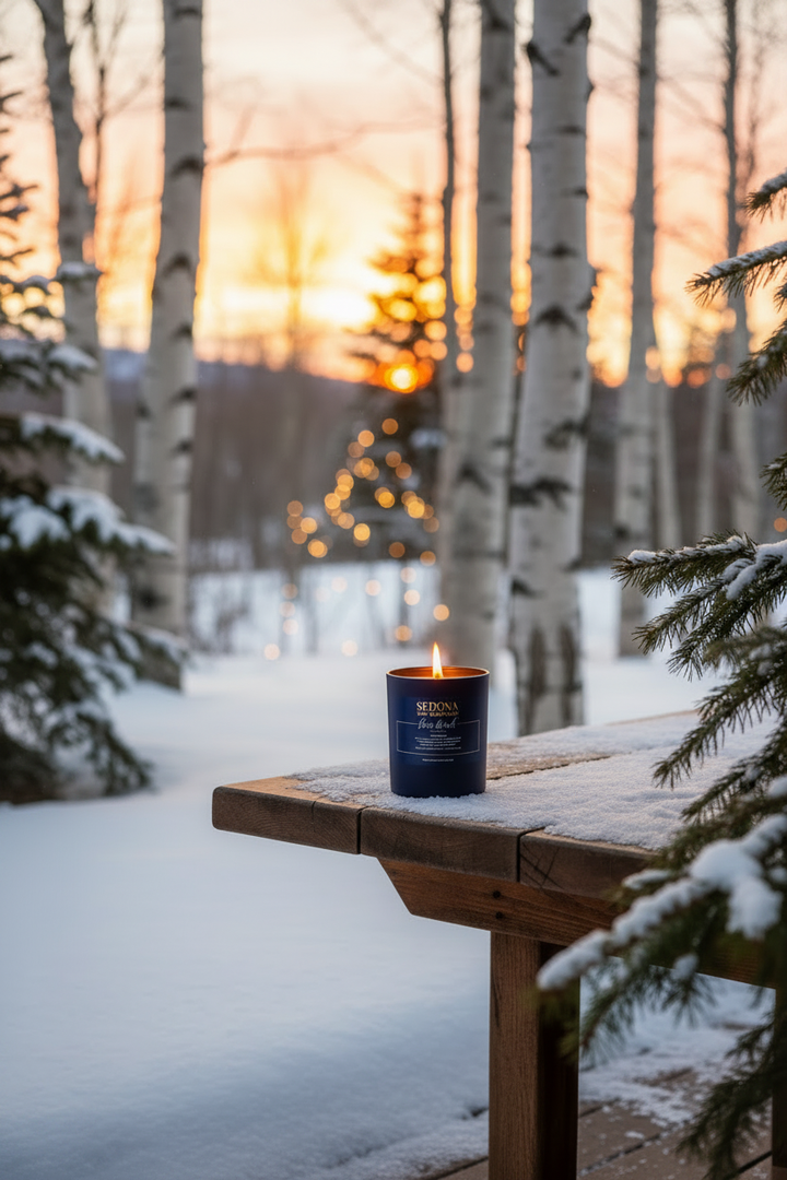 Blue Birch Cabin Scene - Product Focus