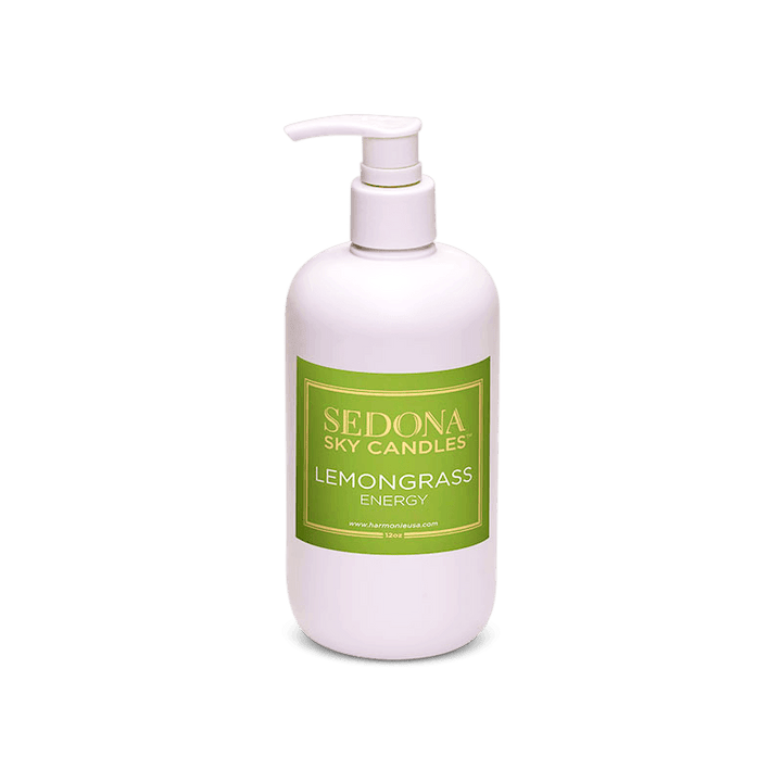 Lemongrass Energy 12oz Lotion in a bottle- Harmonie Home & Body