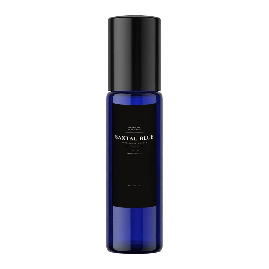 Santal Blue Perfume Roller 0.33 oz | Sandalwood & Cacao | Harmonie Harmonie Home & Body