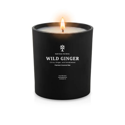 Wild Ginger 8oz Candle - lit